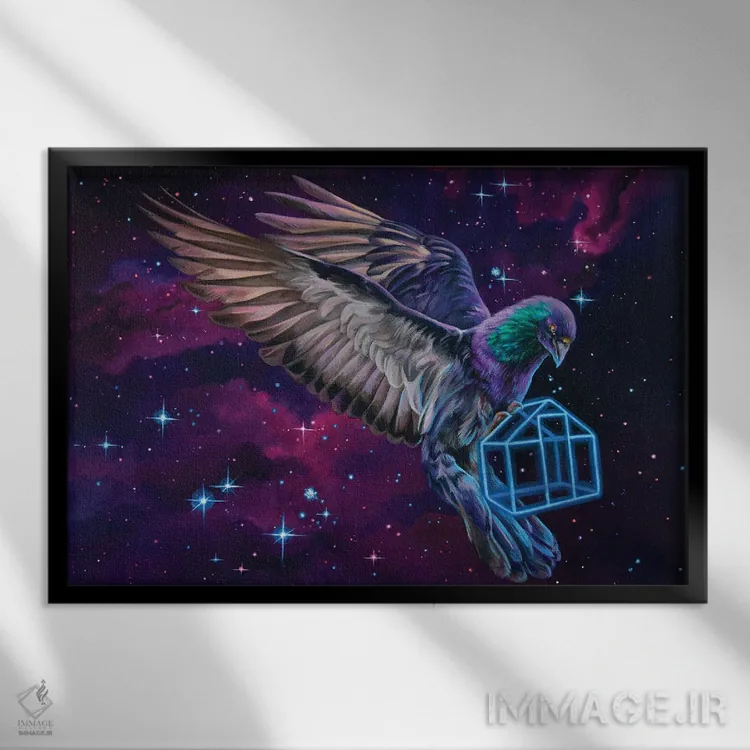 تابلو دکوراتیو محکم نگه دار اثر گیگی چن - نمای قابدار مشکی