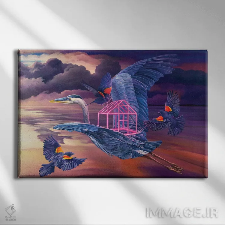 تابلو دکوراتیو خانه دور از خانه ای دور از خانه اثر گیگی چن - نمای روبهرو روی دیوار