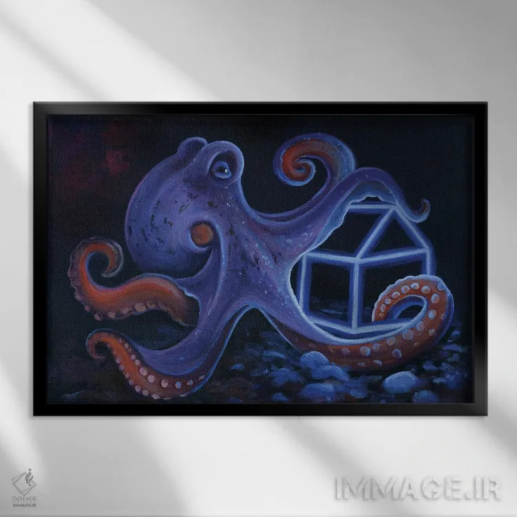 تابلو دکوراتیو محفوظ اثر گیگی چن - نمای قابدار مشکی