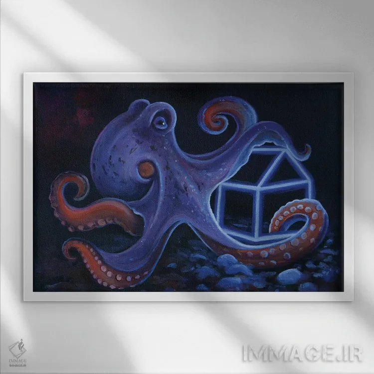 تابلو دکوراتیو محفوظ اثر گیگی چن - نمای قابدار سفید