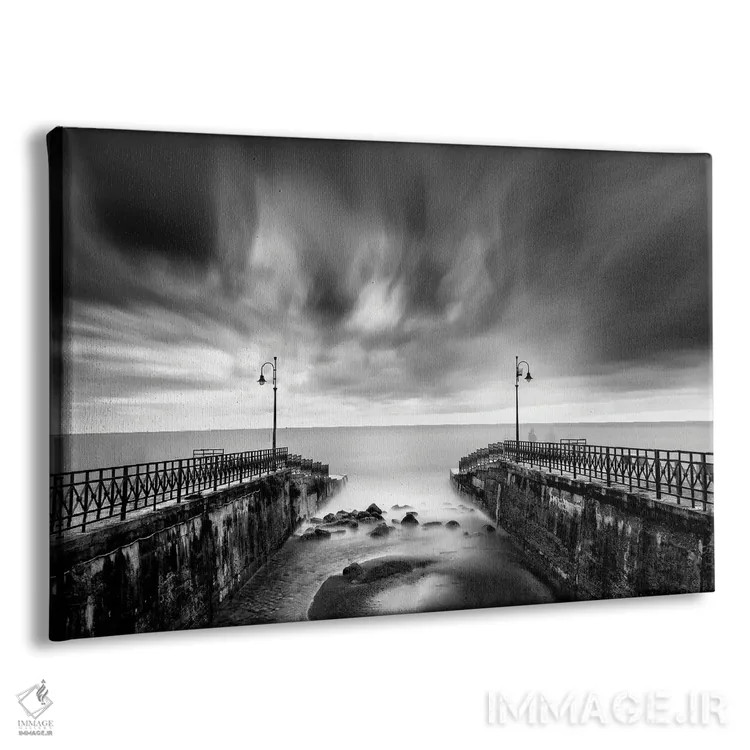 تابلو دکوراتیو اسکله دوگانه اثر جورج دیگالاکیس - نمای پرسپکتیو محصول