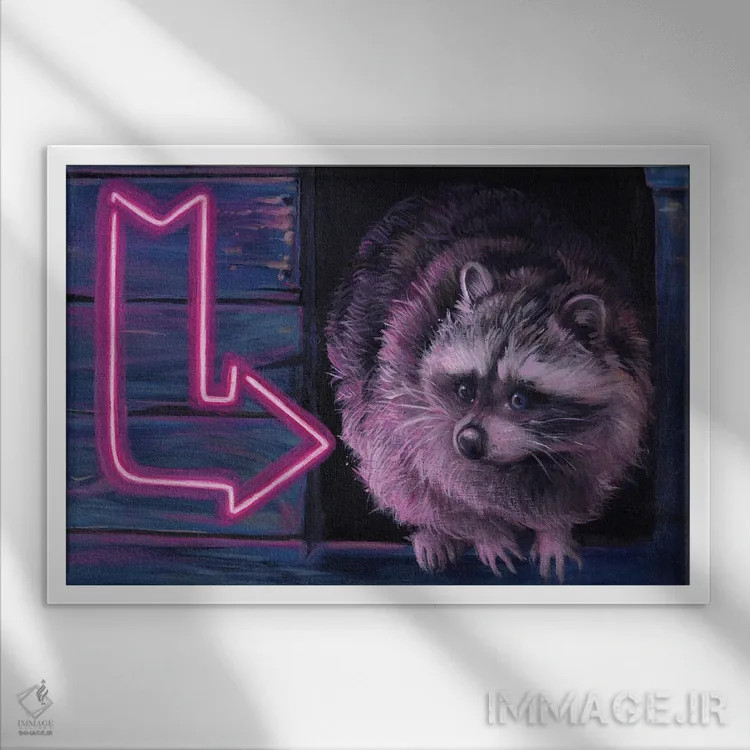 تابلو دکوراتیو به کدام سمت رفت اثر گیگی چن - نمای قابدار سفید