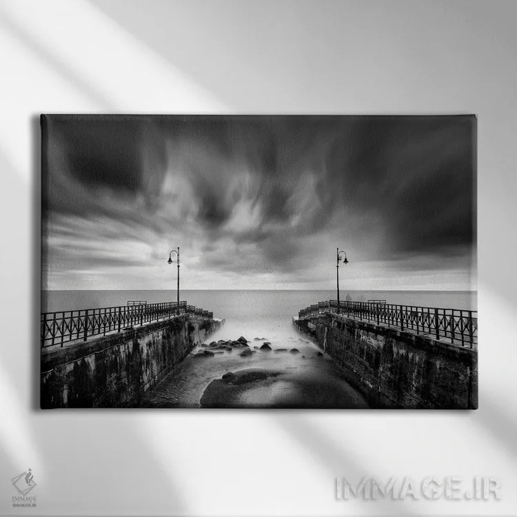 تابلو دکوراتیو اسکله دوگانه اثر جورج دیگالاکیس - نمای روبهرو روی دیوار