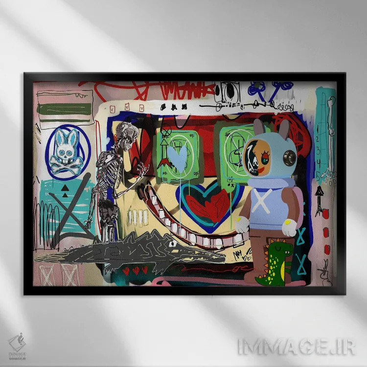 تابلو انتزاعی آغوش بزرگ اثر گابریل کوزارلی - نمای قابدار مشکی