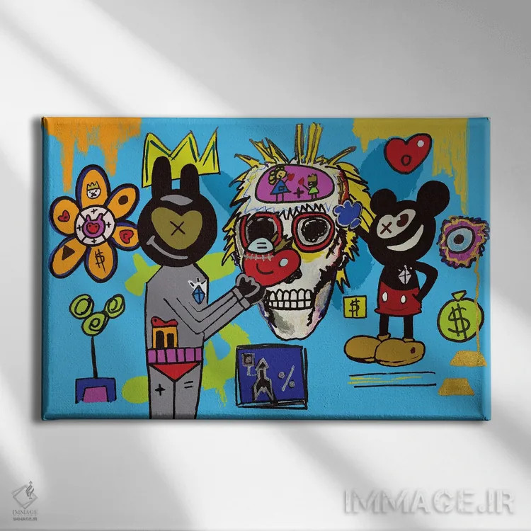 تابلو دکوراتیو سرزمین وارهول اثر گابریل کوزارلی - نمای روبهرو روی دیوار
