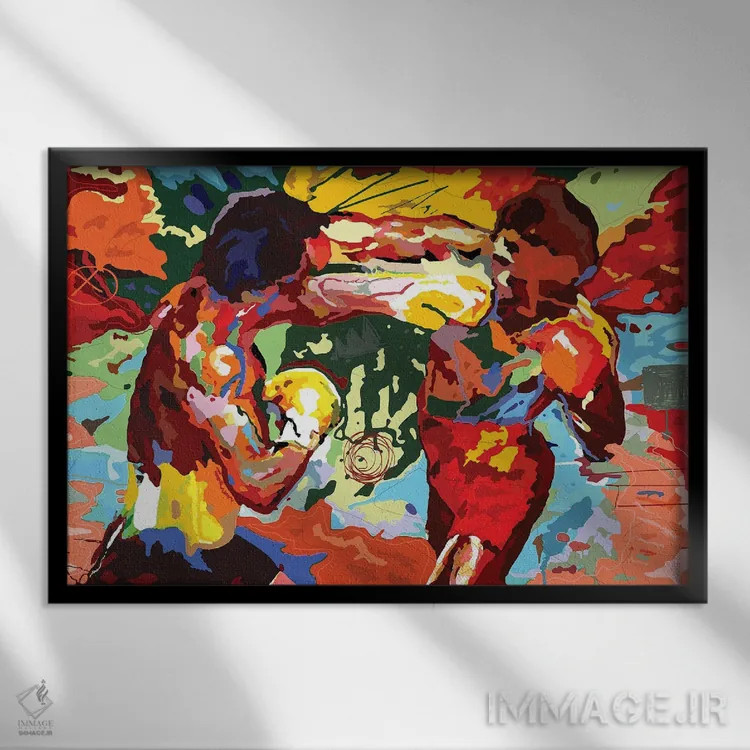 تابلو دکوراتیو باورگ باورگ اثر گابریل کوزارلی - نمای قابدار مشکی