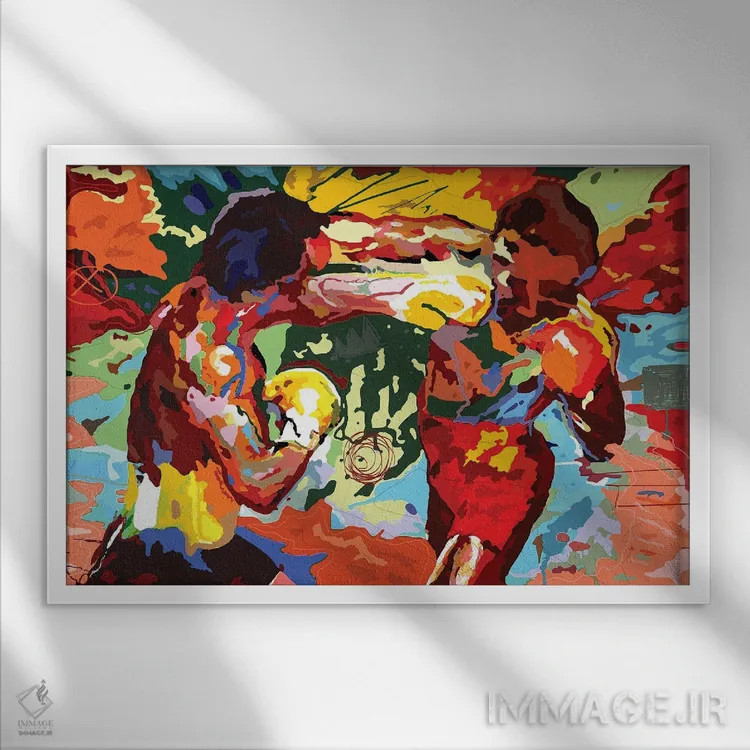 تابلو دکوراتیو باورگ باورگ اثر گابریل کوزارلی - نمای قابدار سفید