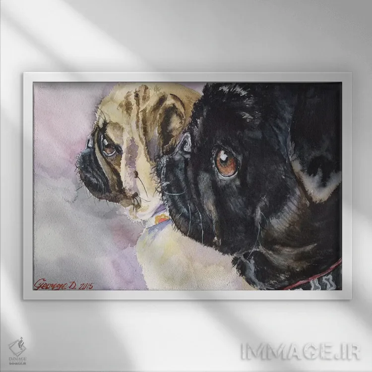 تابلو دکوراتیو سیاه و سفید اثر جورج دیاچنکو - نمای قابدار سفید