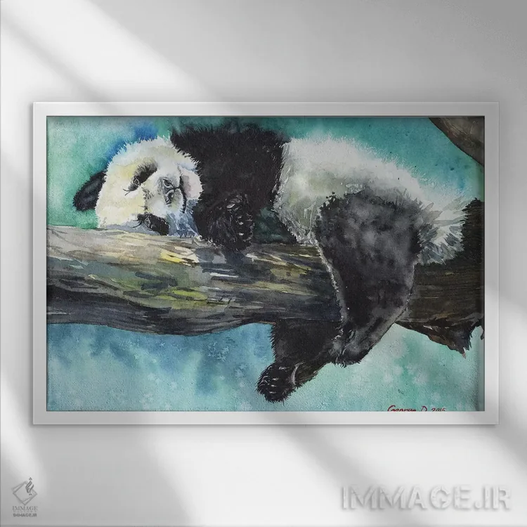 تابلو دکوراتیو آرامش اثر جورج دیاچنکو - نمای قابدار سفید