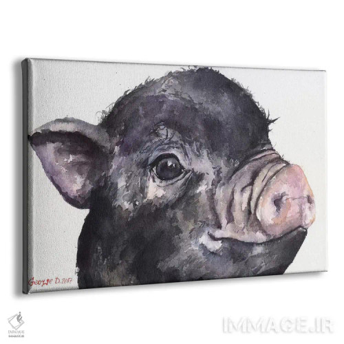 تابلو دکوراتیو خوک کوچولوی سیاه اثر جورج دیاچنکو - نمای پرسپکتیو محصول