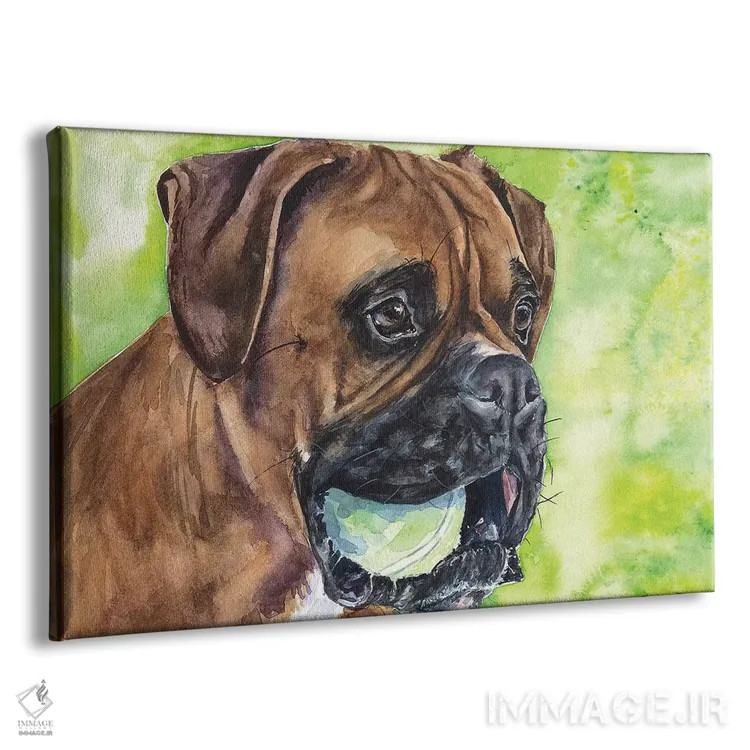 تابلو دکوراتیو باکسر و توپ اثر جورج دیاچنکو - نمای پرسپکتیو محصول