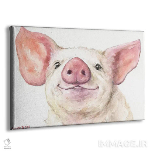 تابلو دکوراتیو خوک کوچولوی خوشحال اثر جورج دیاچنکو - نمای پرسپکتیو محصول