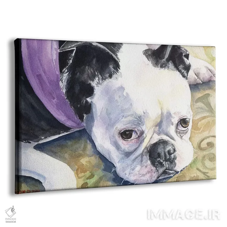 تابلو دکوراتیو بوستون تریر اثر جورج دیاچنکو - نمای پرسپکتیو محصول