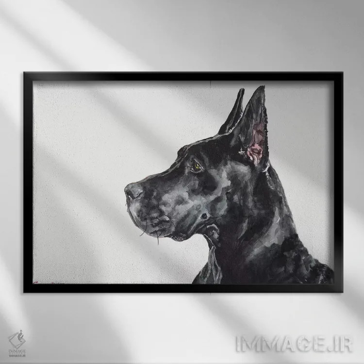 تابلو دکوراتیو باور سیاه اثر جورج دیاچنکو - نمای قابدار مشکی