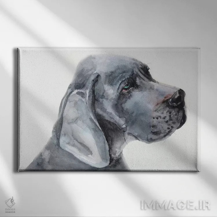 تابلو دکوراتیو گریت باور آبی اثر جورج دیاچنکو - نمای روبهرو روی دیوار