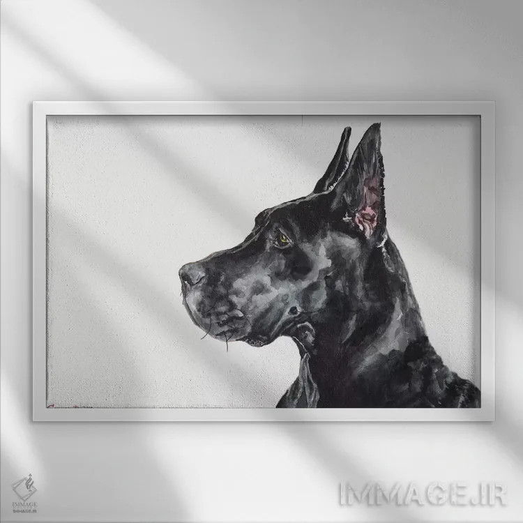 تابلو دکوراتیو باور سیاه اثر جورج دیاچنکو - نمای قابدار سفید