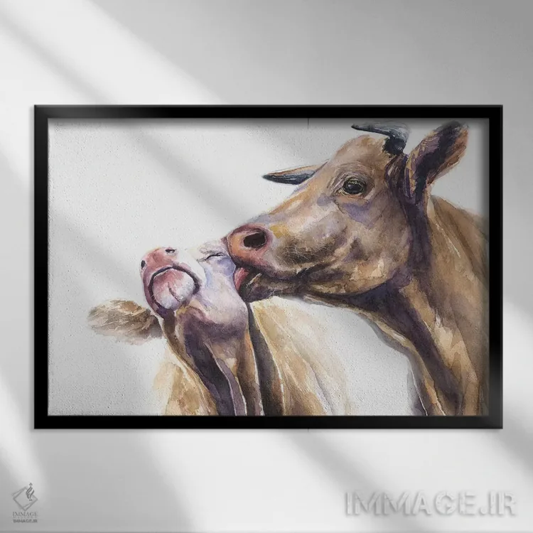 تابلو دکوراتیو عشق اثر جورج دیاچنکو - نمای قابدار مشکی