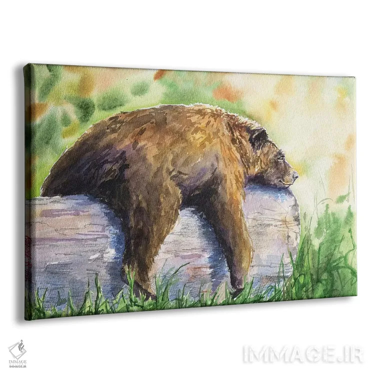 تابلو دکوراتیو گریزلی اثر جورج دیاچنکو - نمای پرسپکتیو محصول