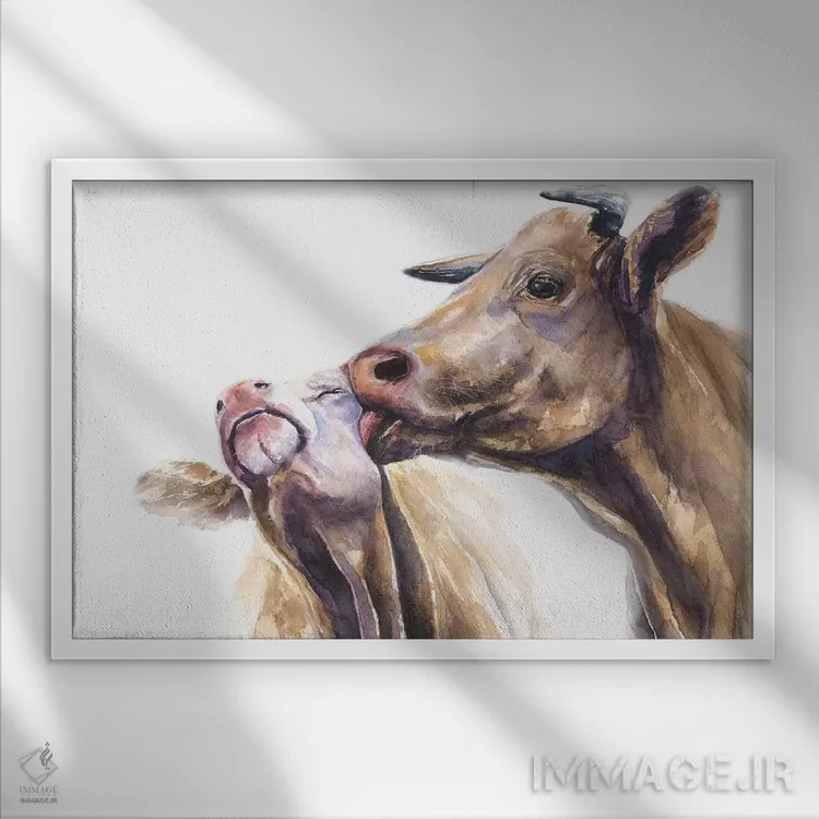 تابلو دکوراتیو عشق اثر جورج دیاچنکو - نمای قابدار سفید