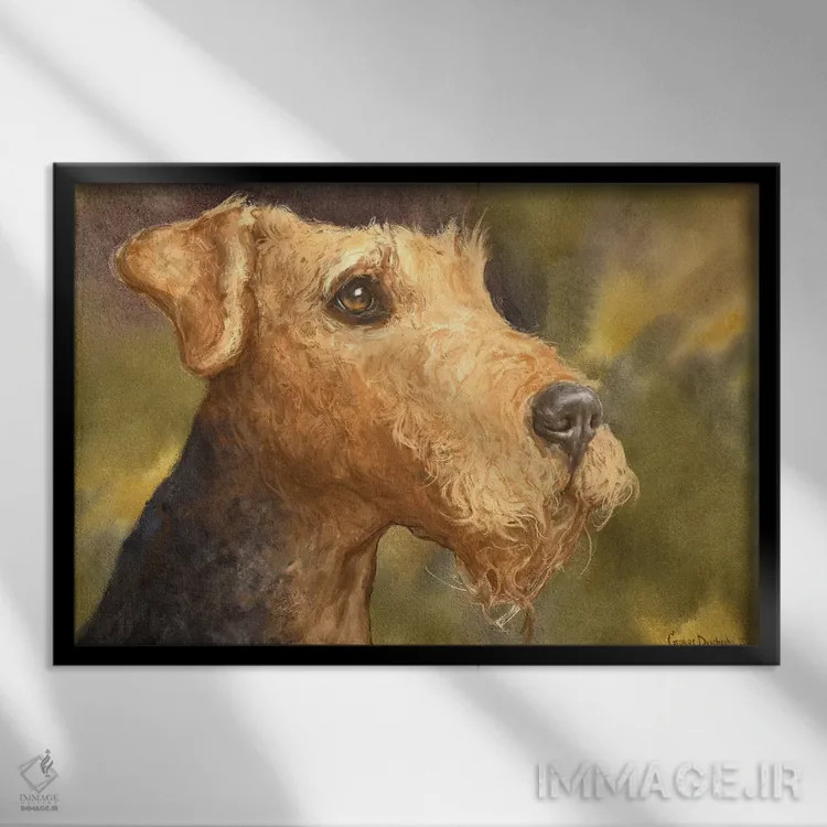 تابلو دکوراتیو ایردیل با زمینه اثر جورج دیاچنکو - نمای قابدار مشکی