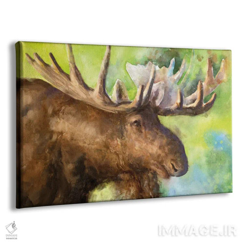 تابلو دکوراتیو گوزن شمالی اثر جورج دیاچنکو - نمای پرسپکتیو محصول