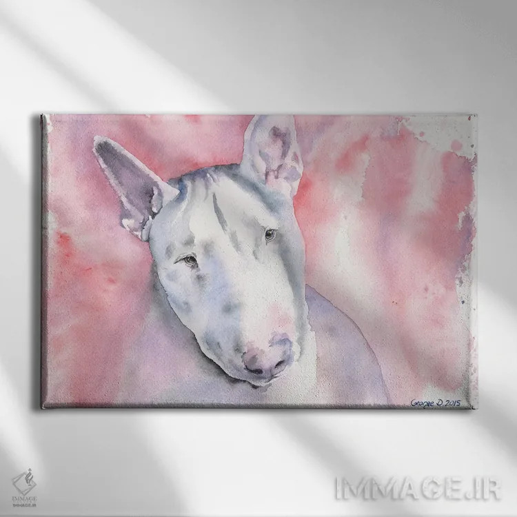 تابلو دکوراتیو بول تریر اثر جورج دیاچنکو - نمای روبهرو روی دیوار