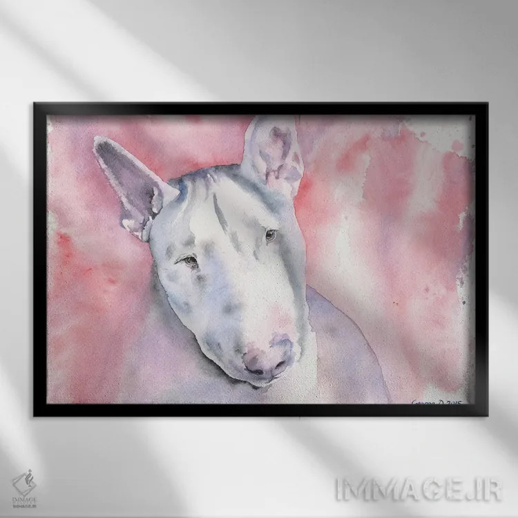 تابلو دکوراتیو بول تریر اثر جورج دیاچنکو - نمای قابدار مشکی