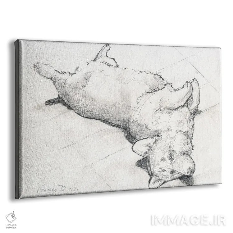 تابلو دکوراتیو کورگی می خواهد بازی کند اثر جورج دیاچنکو - نمای پرسپکتیو محصول