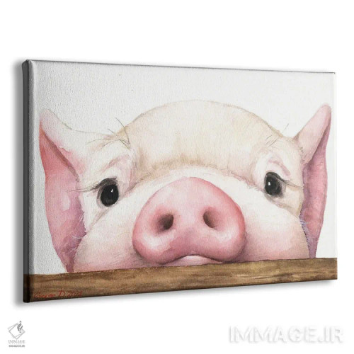 تابلو مدرن خوکچه با حصار چوبی اثر جورج دیاچنکو - نمای پرسپکتیو محصول