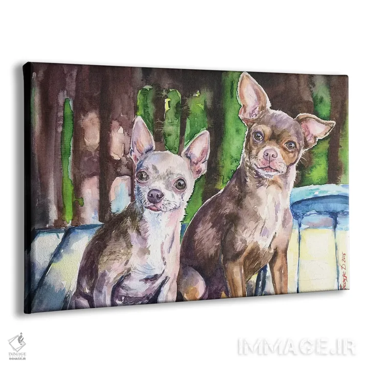 تابلو دکوراتیو چیهواهواها اثر جورج دیاچنکو - نمای پرسپکتیو محصول