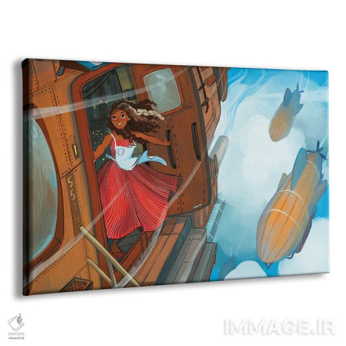 تابلو دکوراتیو کشتی های هوایی اثر ژنووا بی - نمای پرسپکتیو محصول