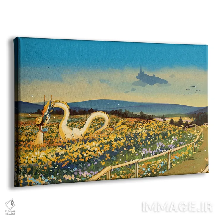 تابلو دکوراتیو مزرعه گل اثر ژنووا بی - نمای پرسپکتیو محصول