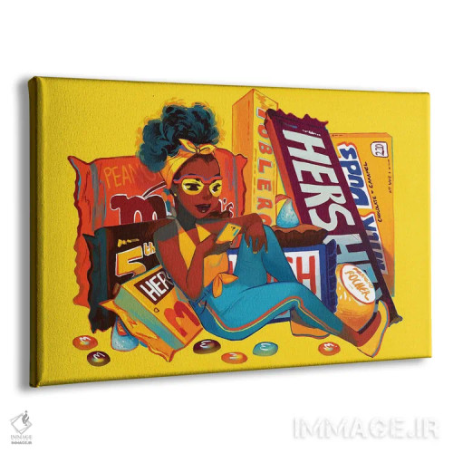 تابلو دکوراتیو شکلات اثر ژنووا بی - نمای پرسپکتیو محصول