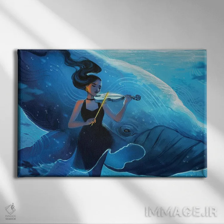 تابلو دکوراتیو سرناد اثر ژنووا بی - نمای روبهرو روی دیوار