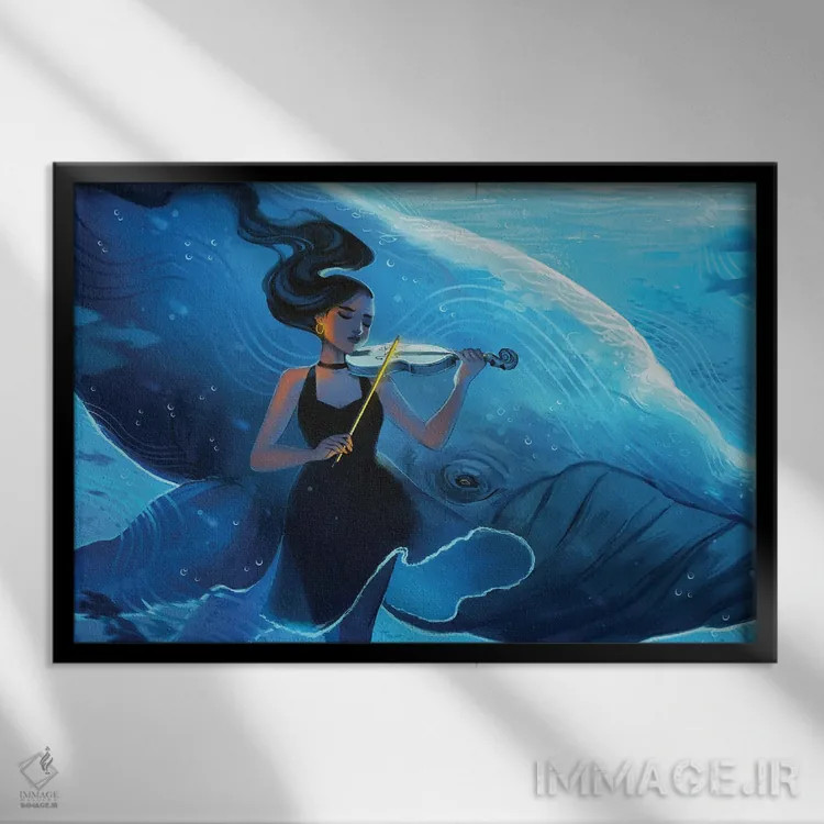 تابلو دکوراتیو سرناد اثر ژنووا بی - نمای قابدار مشکی