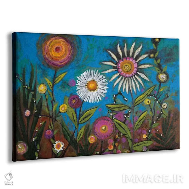 تابلو دکوراتیو گل وحشی اثر جورجیا ایدر - نمای پرسپکتیو محصول
