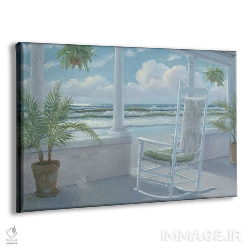 تابلو دکوراتیو ایوان ساحلی I اثر جورجیا جانیس - نمای پرسپکتیو محصول