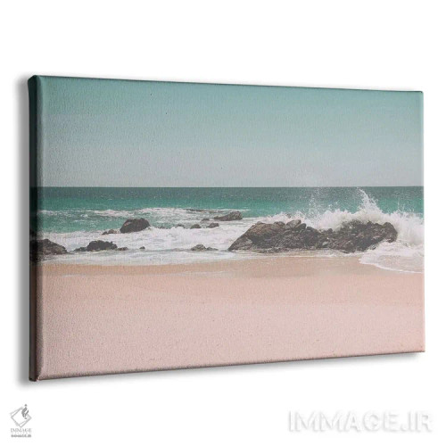 تابلو دکوراتیو ساحل آفتابی مکزیک اثر مونیکا استریگل - نمای پرسپکتیو محصول