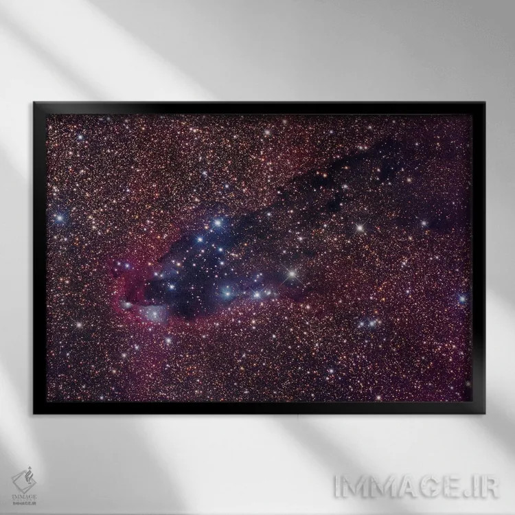 تابلو دکوراتیو Cometary Globule In Scorpius,برج تاریک، توده دنباله دار در… اثر رابرت گندلر - نمای قابدار مشکی