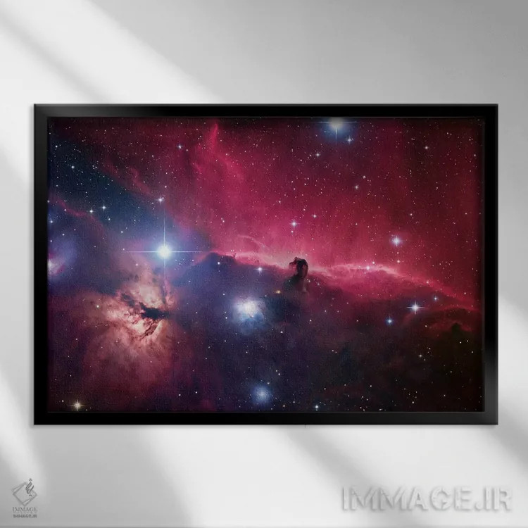 تابلو دکوراتیو منطقه سحابی سر اسب اثر رابرت گندلر - نمای قابدار مشکی