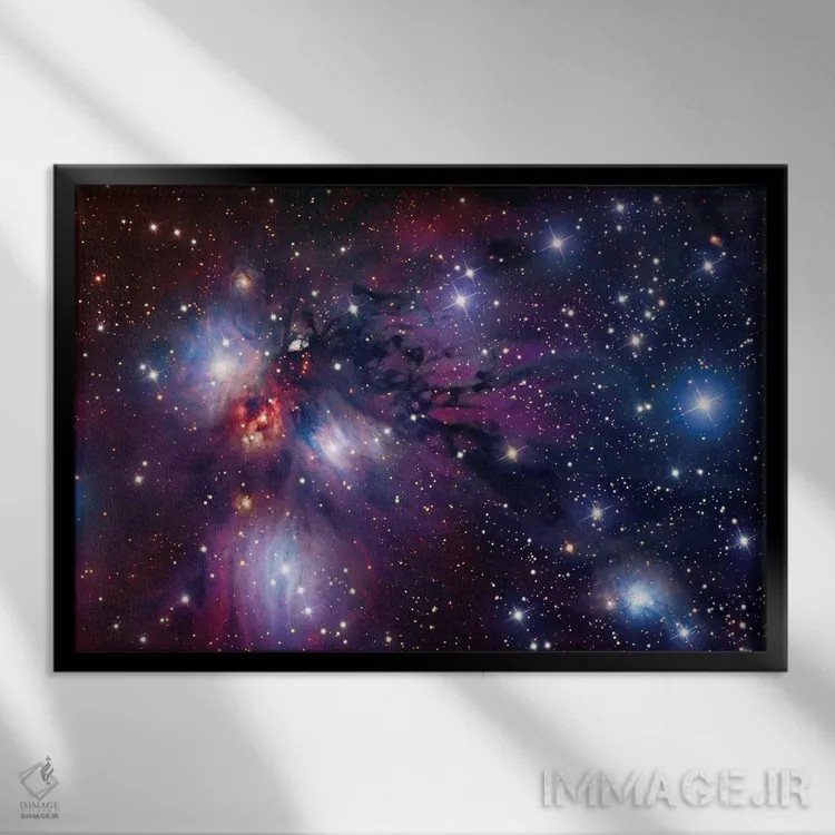 تابلو دکوراتیو مهد ستاره ای در تک شاخ اثر رابرت گندلر - نمای قابدار مشکی