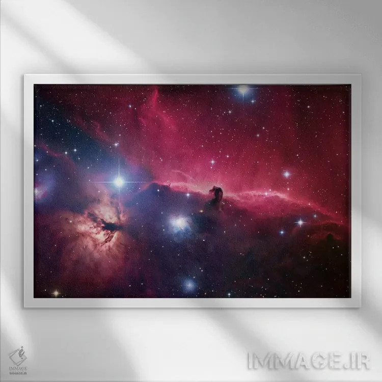 تابلو دکوراتیو منطقه سحابی سر اسب اثر رابرت گندلر - نمای قابدار سفید