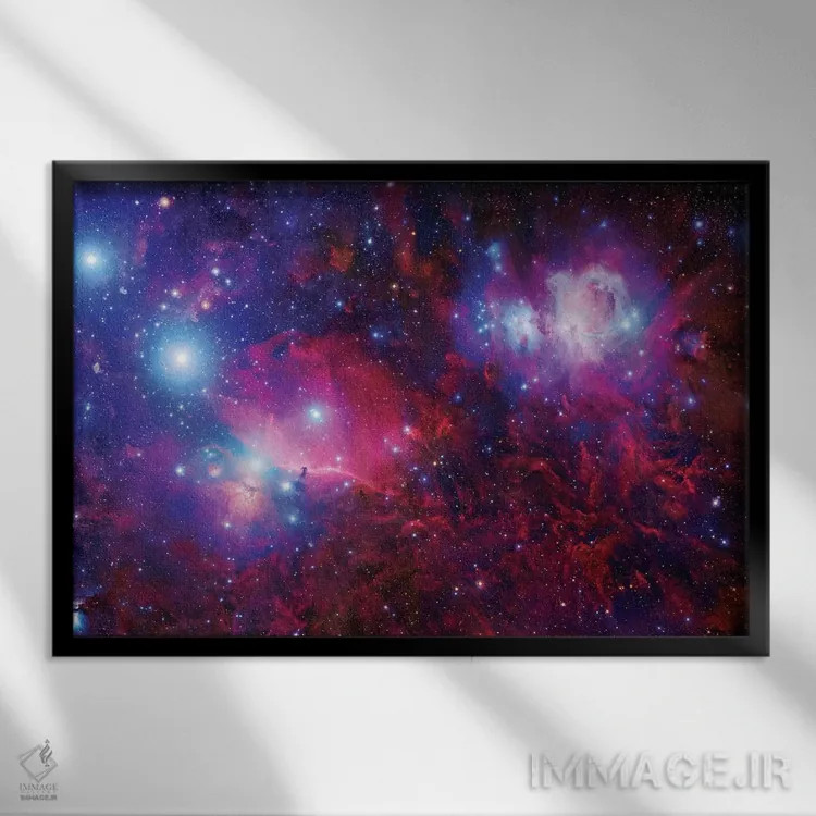 تابلو دکوراتیو موزاییک میدان عمیق شکارچی اثر رابرت گندلر - نمای قابدار مشکی