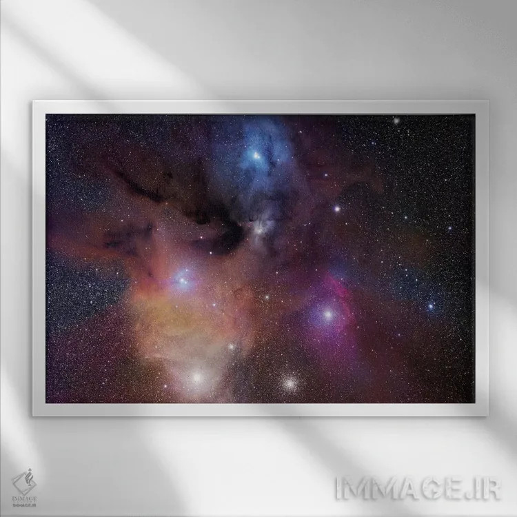 تابلو دکوراتیو موزاییک سحابی رو افیوخوس اثر رابرت گندلر - نمای قابدار سفید