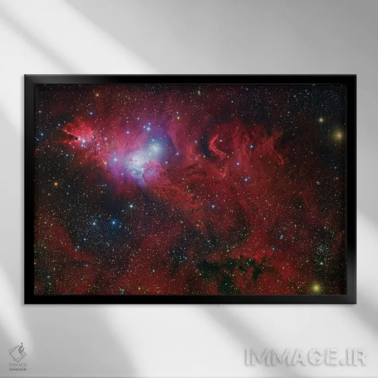 تابلو دکوراتیو موزاییک سحابی مخروطی اثر رابرت گندلر - نمای قابدار مشکی