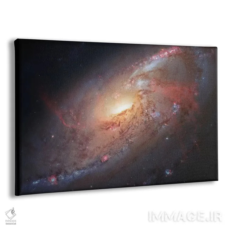 تابلو دکوراتیو Spiral Galaxy In Canes Venatici II,M106، کهکشان مارپیچی در… اثر رابرت گندلر - نمای پرسپکتیو محصول