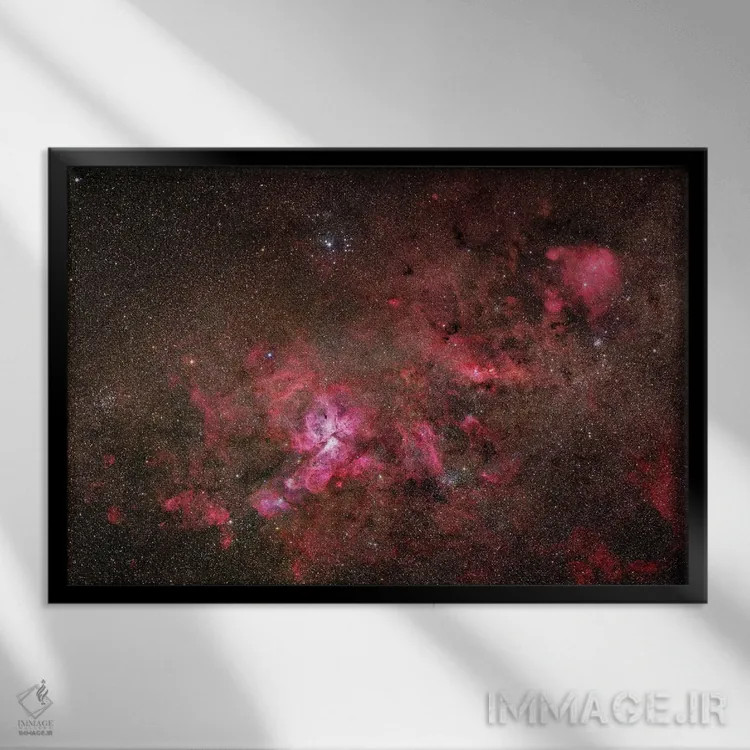 تابلو دکوراتیو سحابی اتا کارینائی I اثر رابرت گندلر - نمای قابدار مشکی