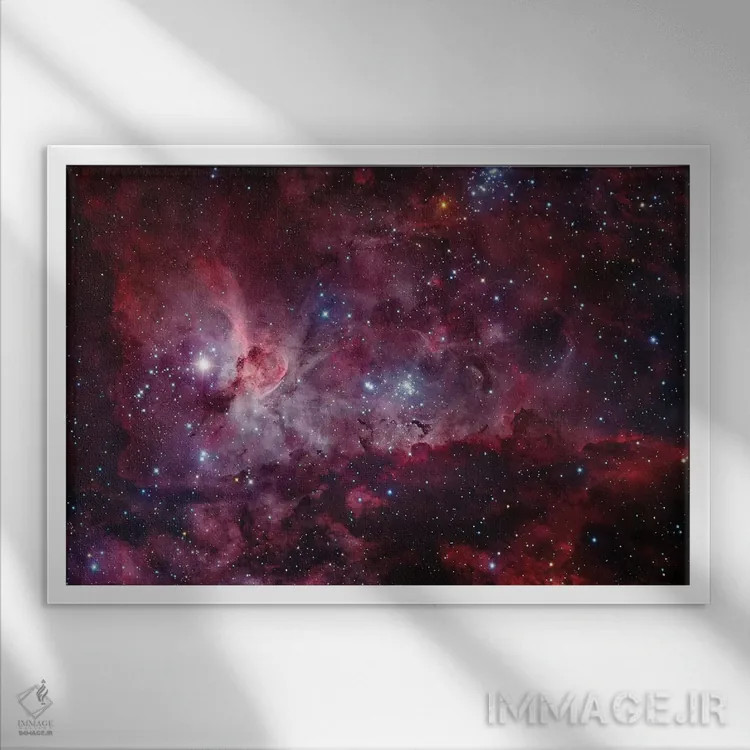 تابلو دکوراتیو سحابی اتا کارینائی III اثر رابرت گندلر - نمای قابدار سفید