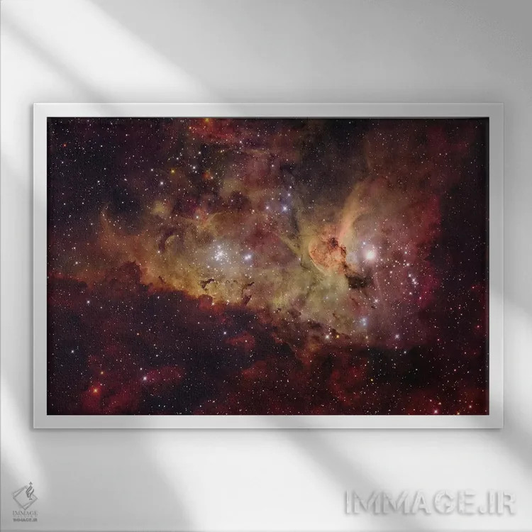 تابلو دکوراتیو موزاییک اتا کارینائی اثر رابرت گندلر - نمای قابدار سفید