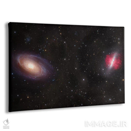 تابلو دکوراتیو ام۸۱ و ام۸۲، کهکشان مارپیچی در خرس بزرگ اول اثر رابرت گندلر - نمای پرسپکتیو محصول